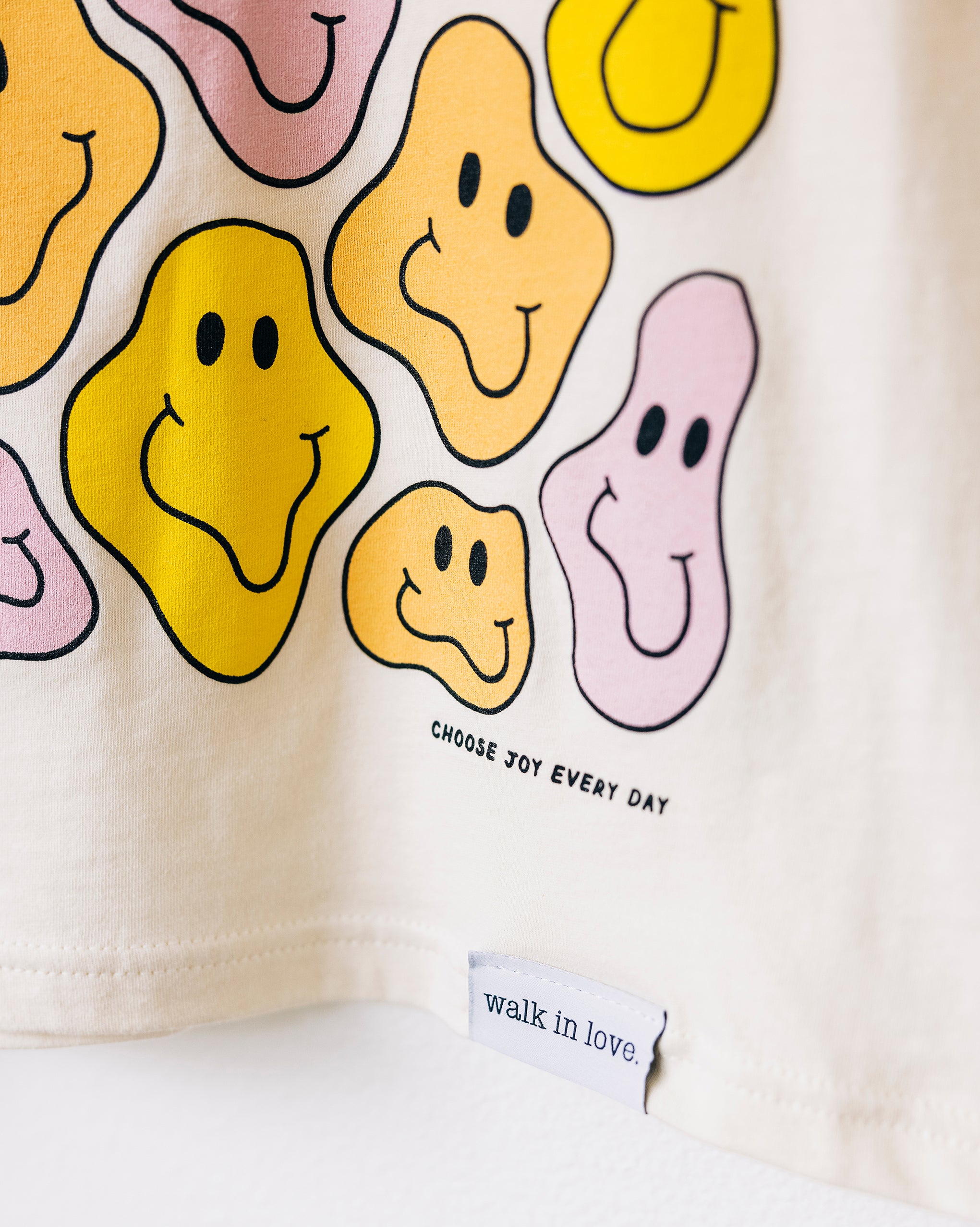 Choose Joy Every Day Smiley Natural Youth Tee