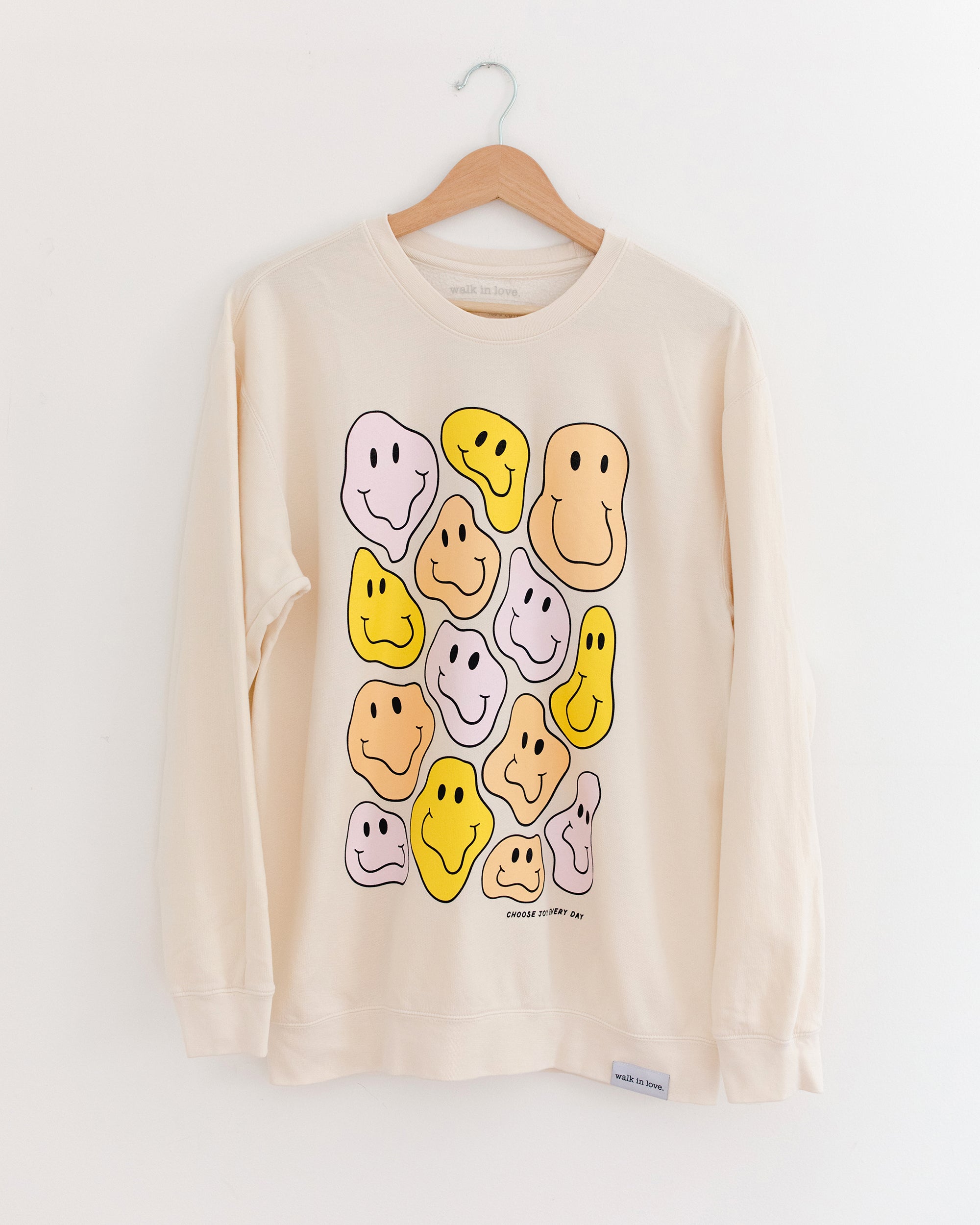 Choose Joy Smiley Ivory Sweatshirt