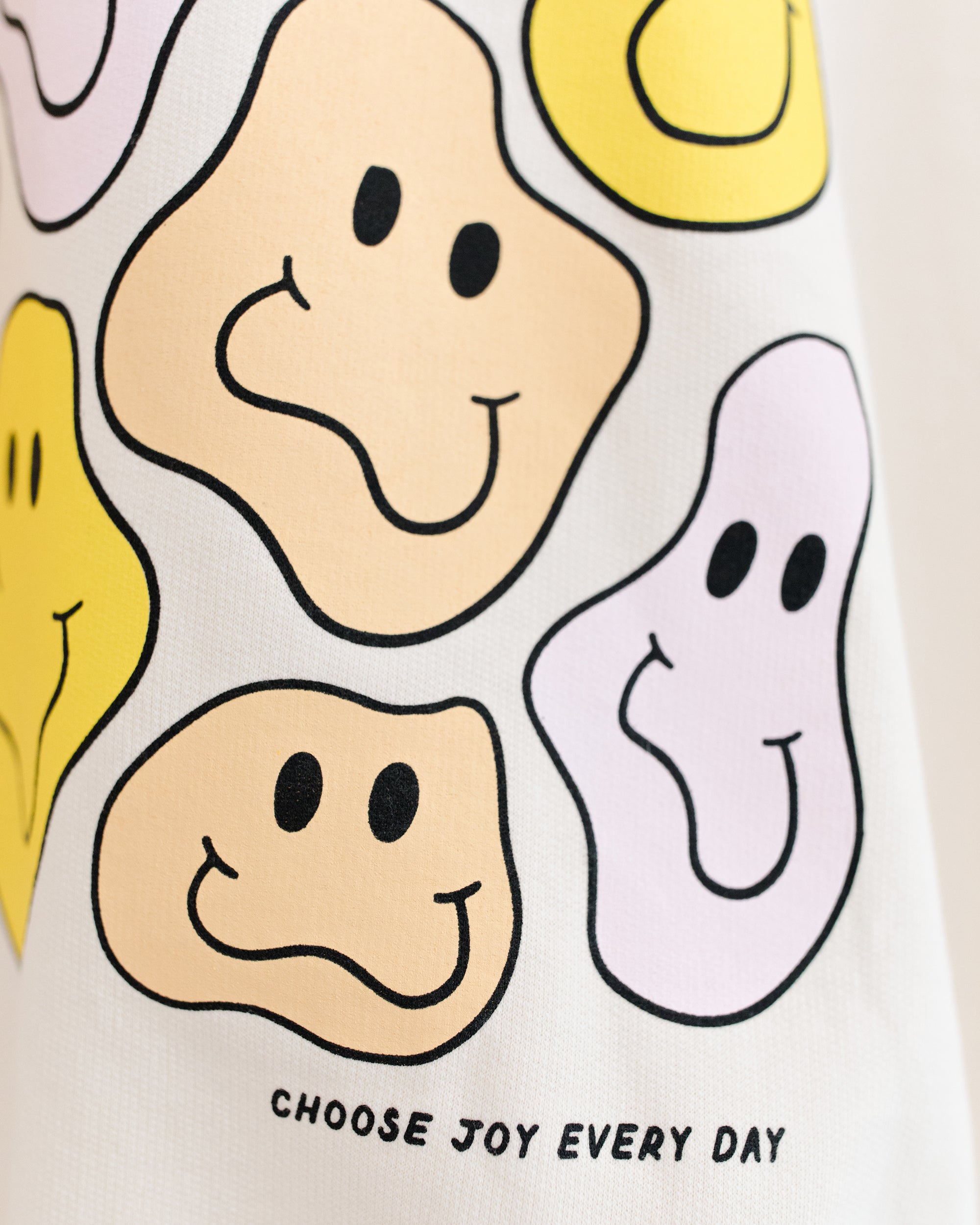 Choose Joy Smiley Ivory Sweatshirt