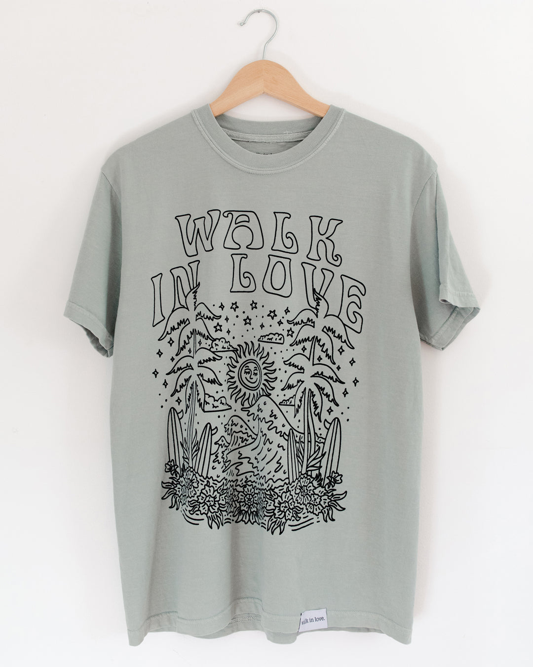 walk in love. Island Vibes Vintage Washed Bay Tee