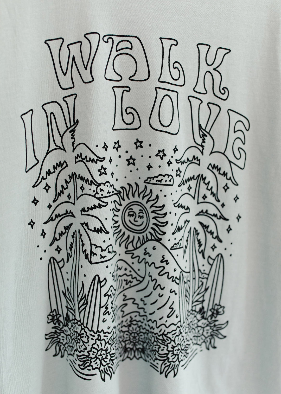 walk in love. Island Vibes Vintage Washed Bay Tee