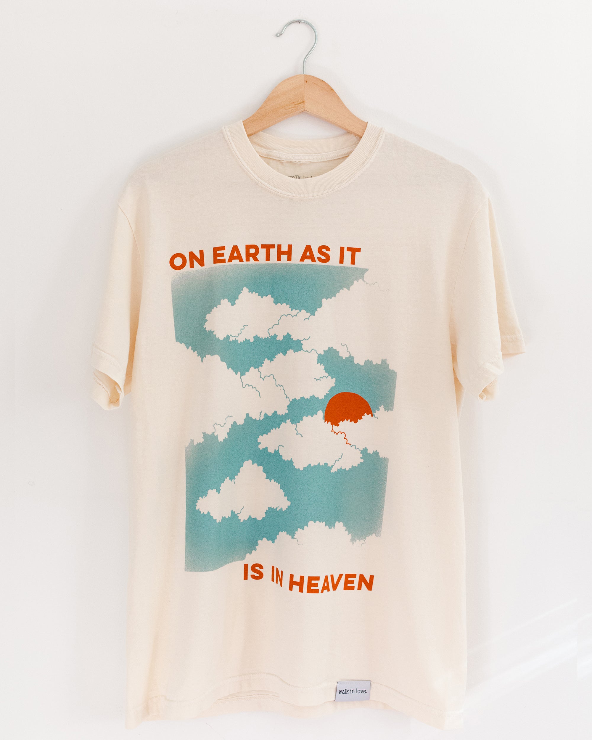 On Earth As It Is In Heaven Vintage Washed Ivory Tee