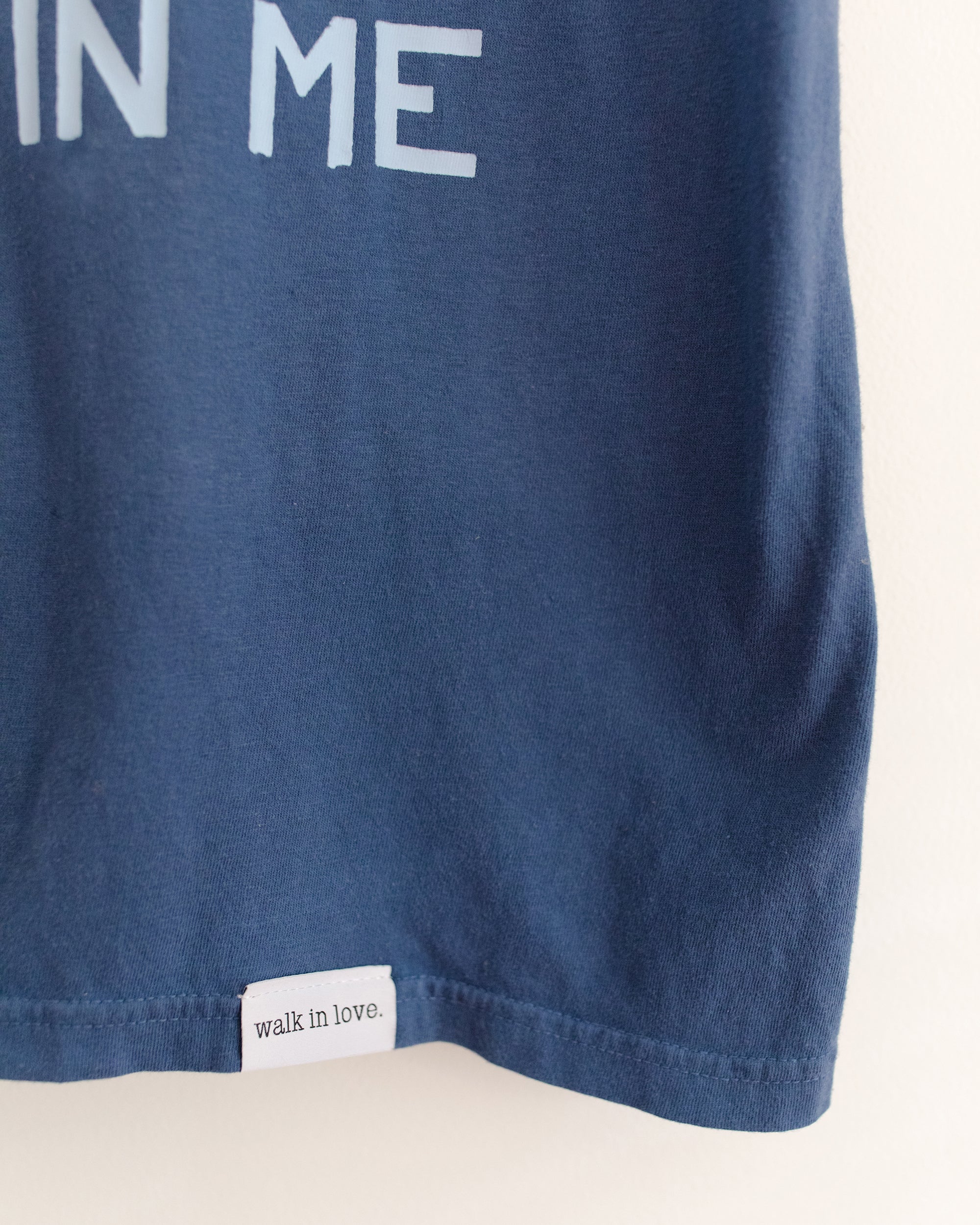 Abide in Me Vintage Washed China Blue Tee
