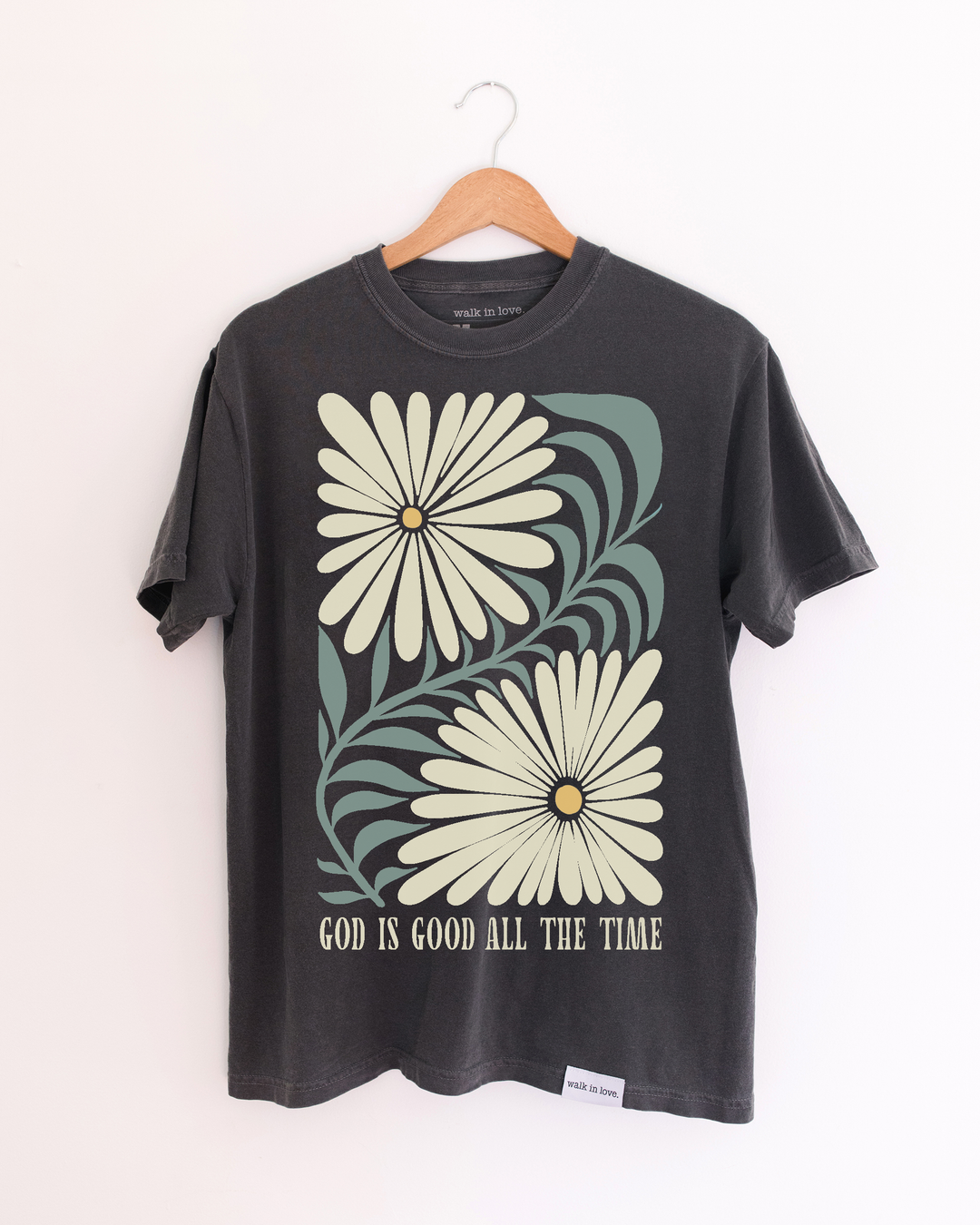 God is Good All the Time Vintage Washed Pepper Tee