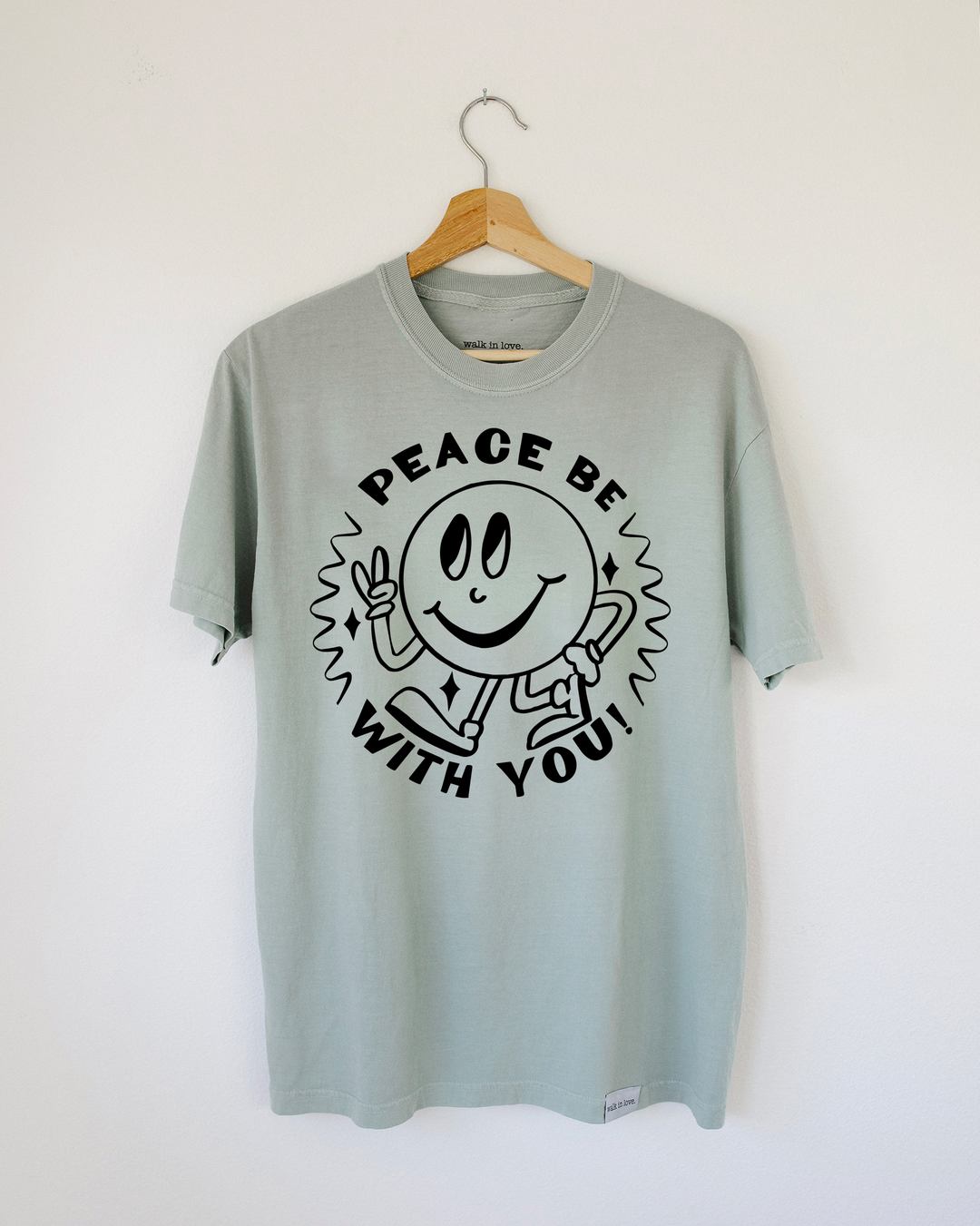 Peace Be With You Vintage Washed Bay Tee