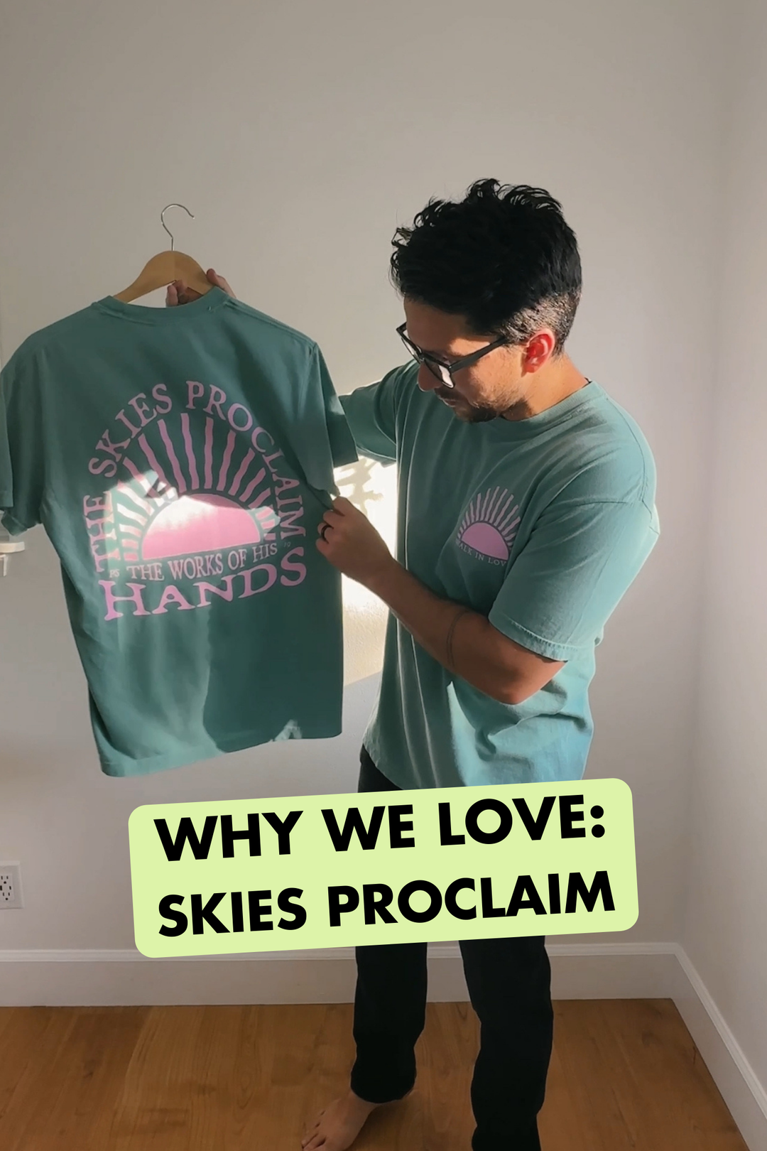 The Skies Proclaim Seafoam Vintage Washed Tee