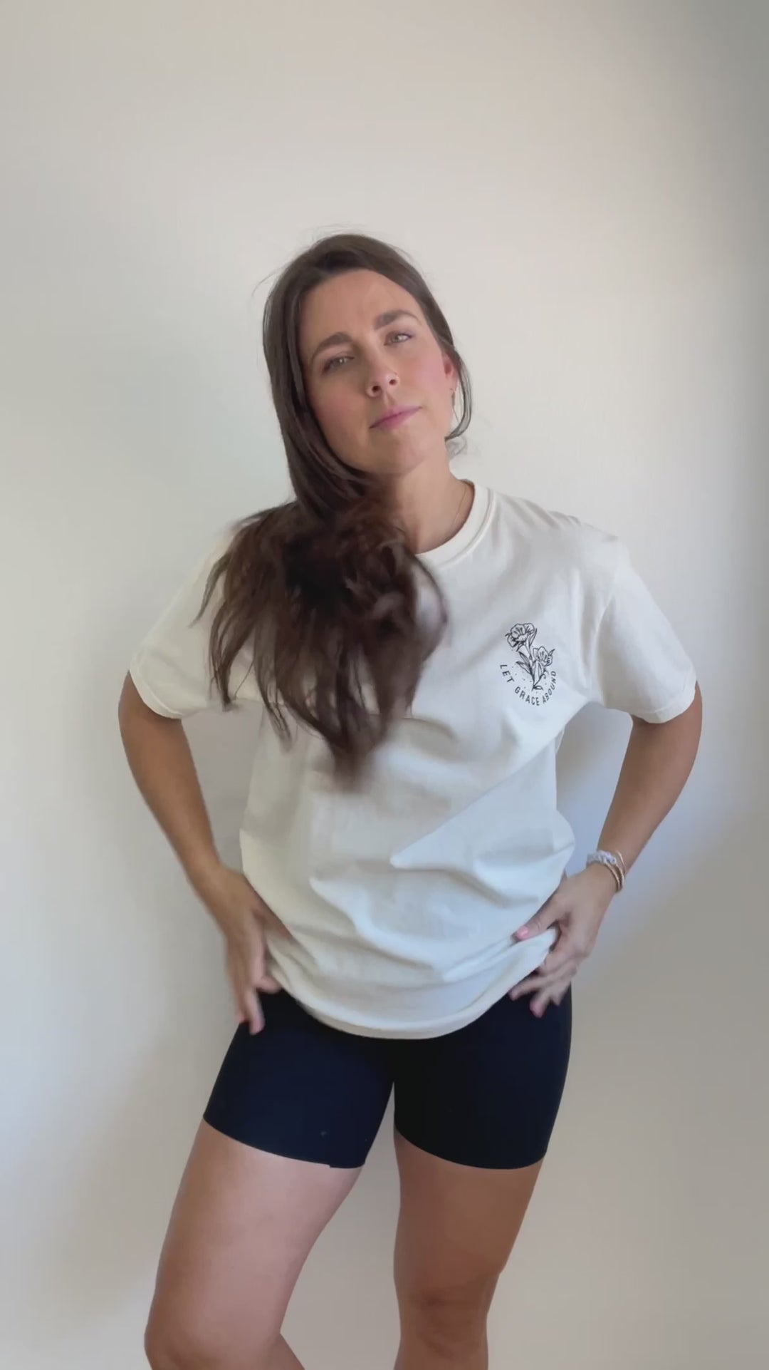 Let Grace Abound Ivory Vintage Washed Tee