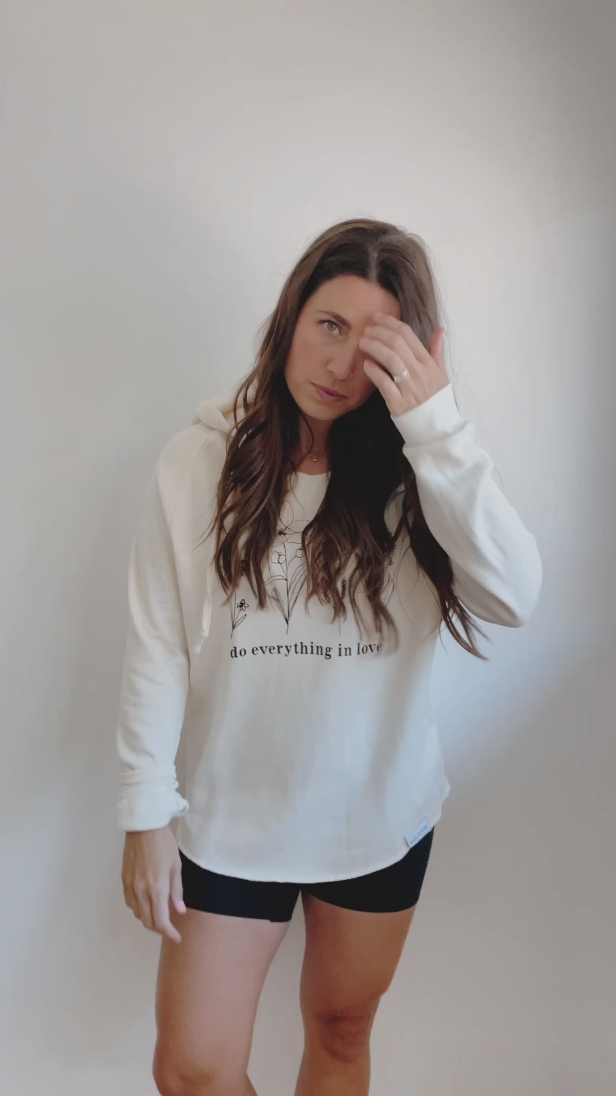 Do Everything in Love Ivory Women's Hoodie