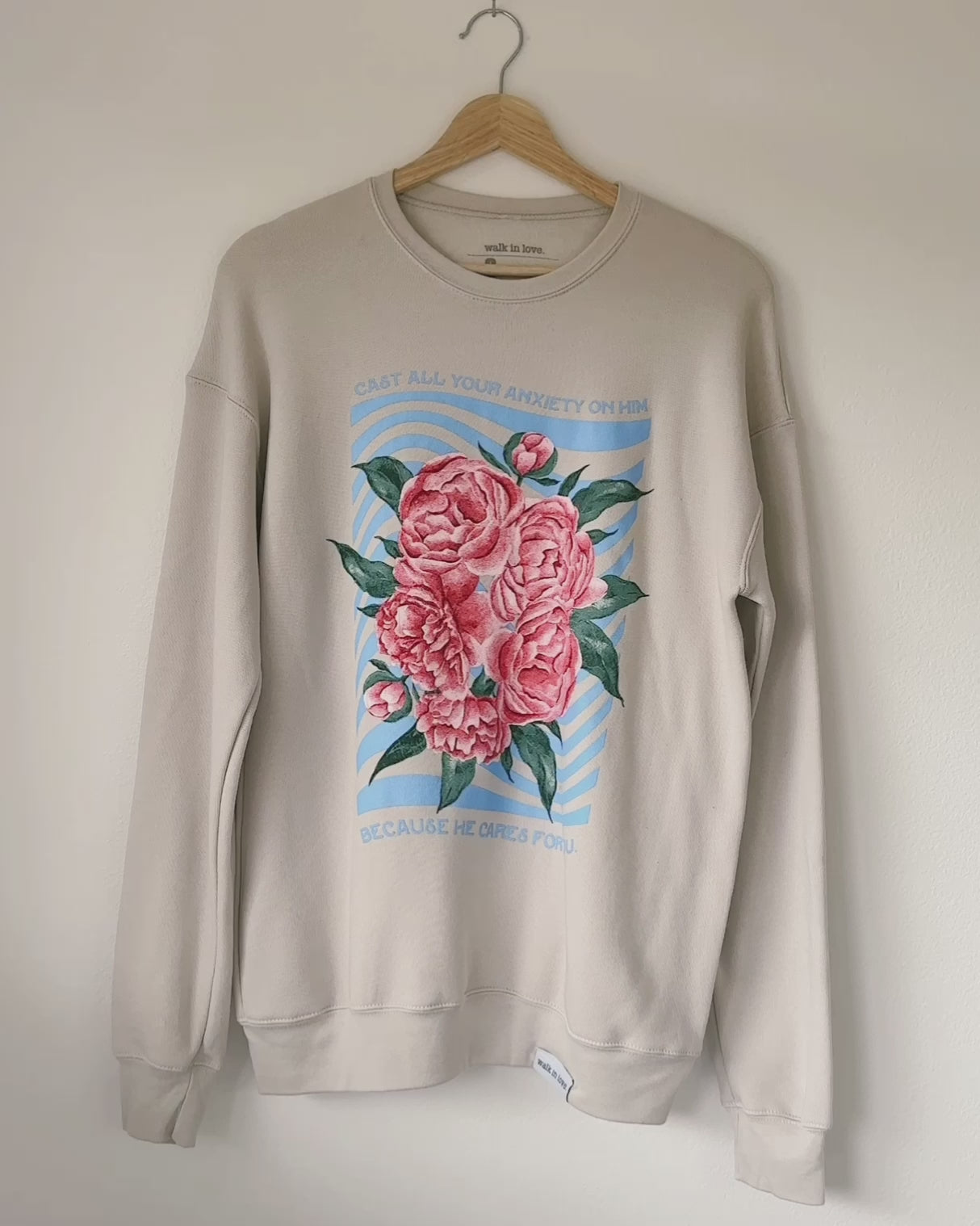 Cast All Your Anxiety On Him Heather Dust Sweatshirt