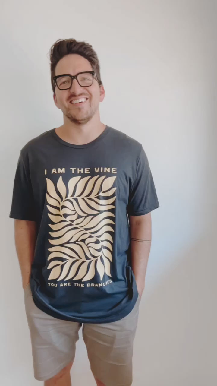 I Am The Vine Dark Gray Tee