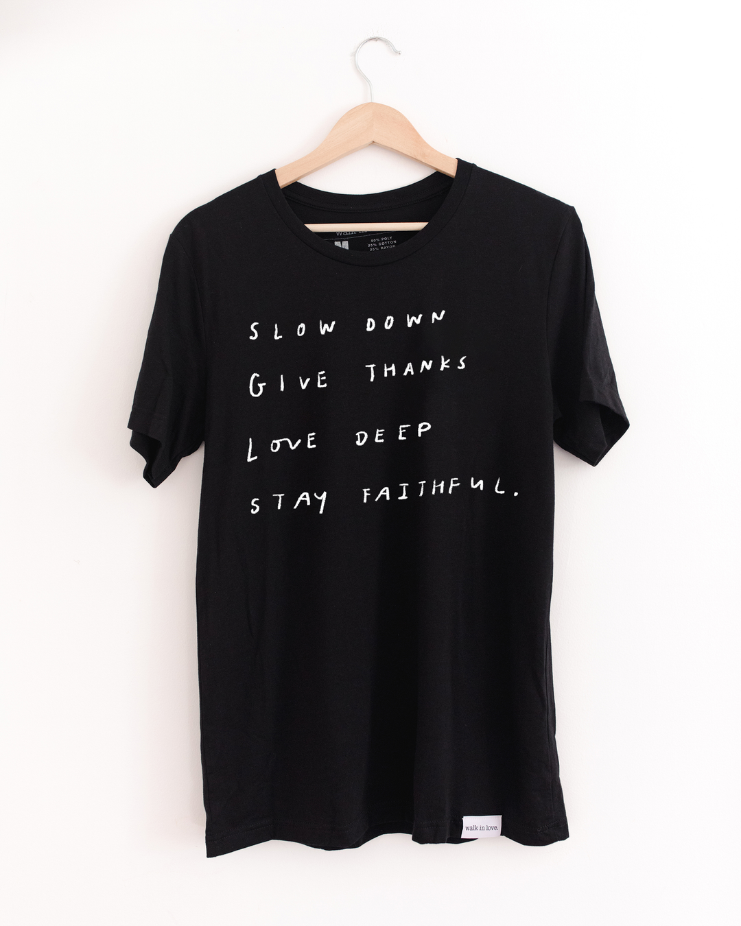 Slow Down, Give Thanks Black Tri-Blend Tee