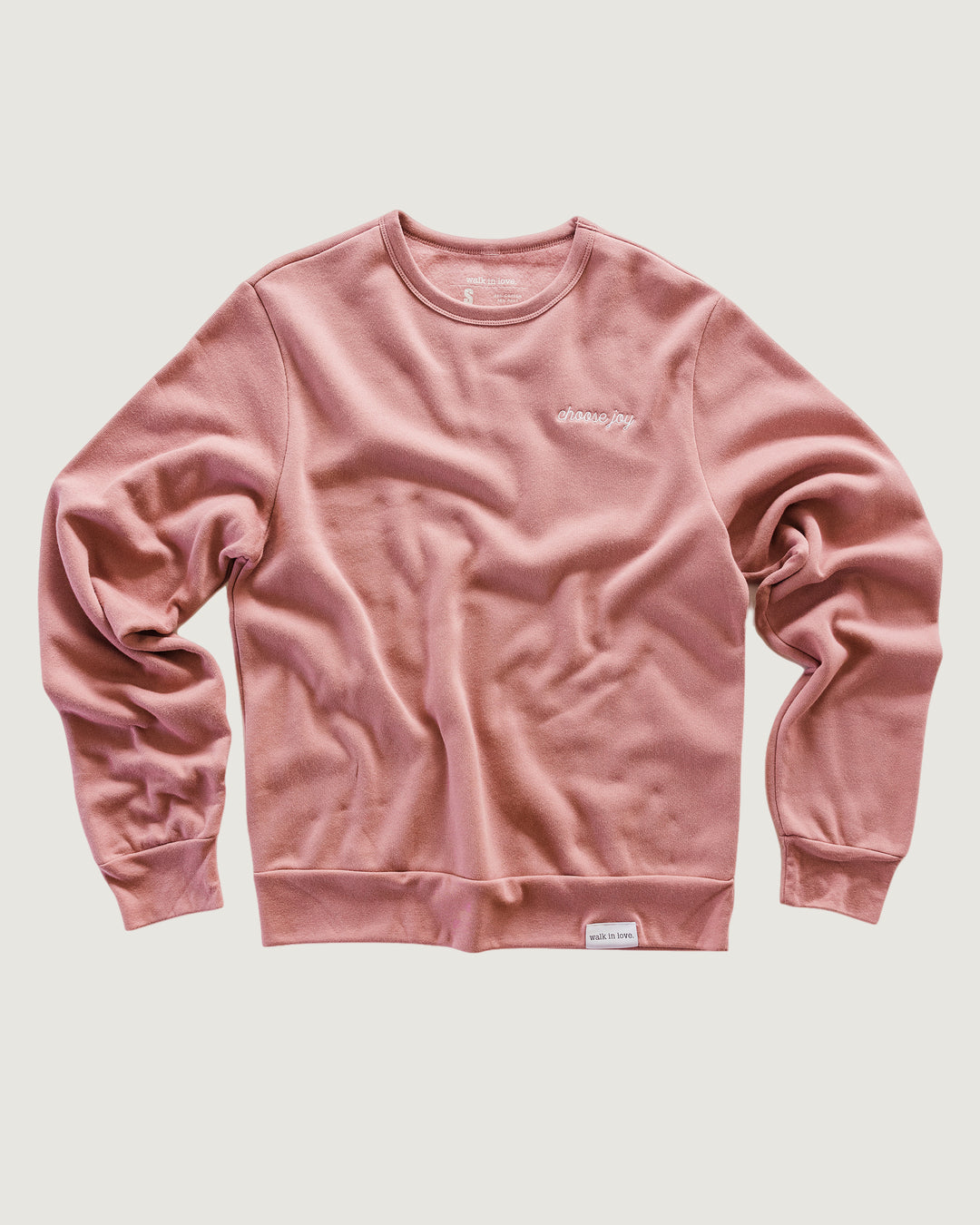 Choose Joy Embroidered Dusty Rose Slouchy Sweatshirt