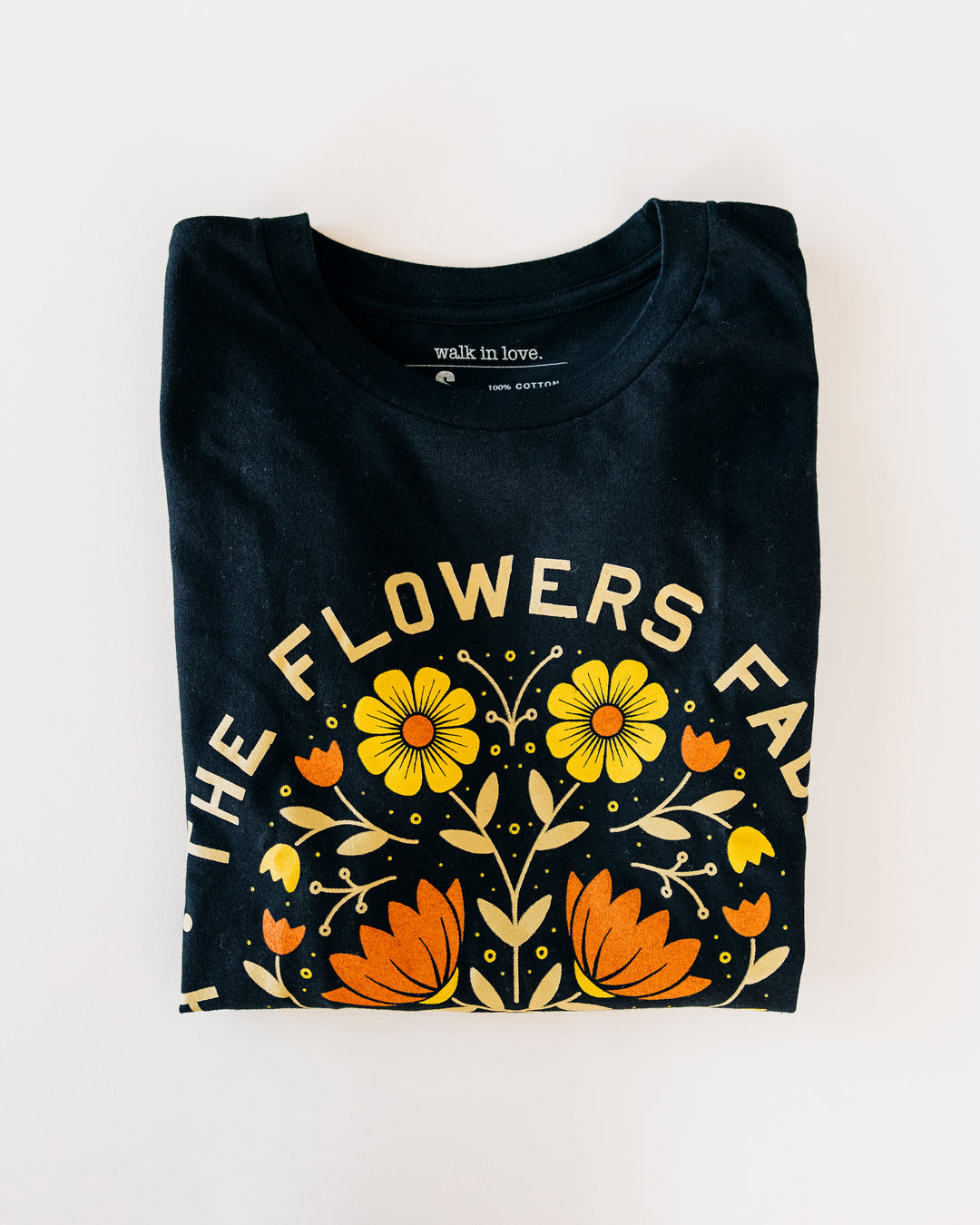 Flowers Fade Black Long Sleeve Shirt