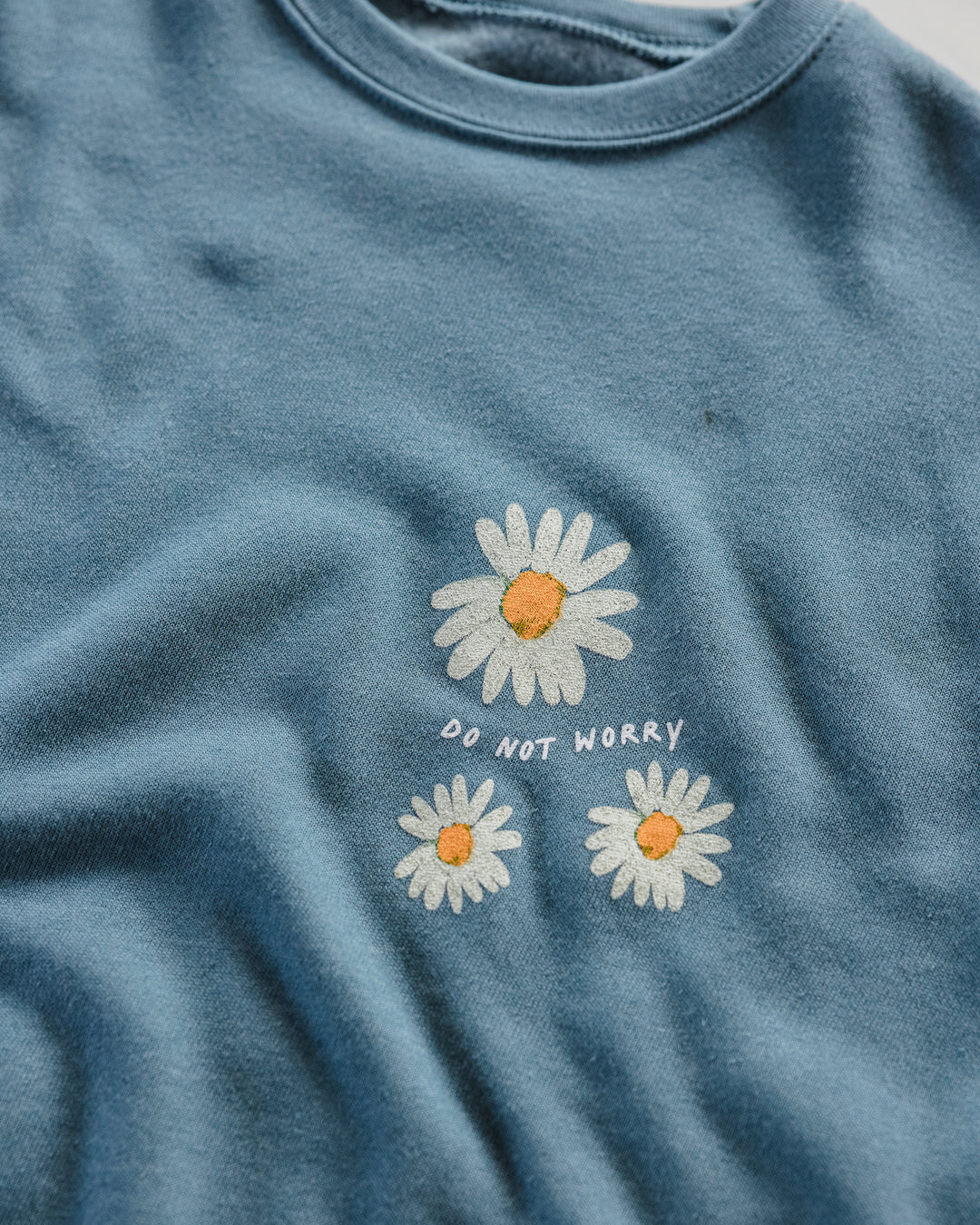 Do Not Worry Daisy Heather Slate Sweatshirt