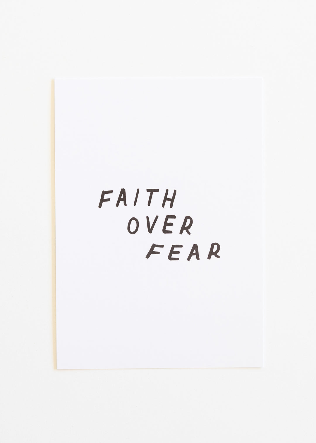 Faith Over Fear White Print